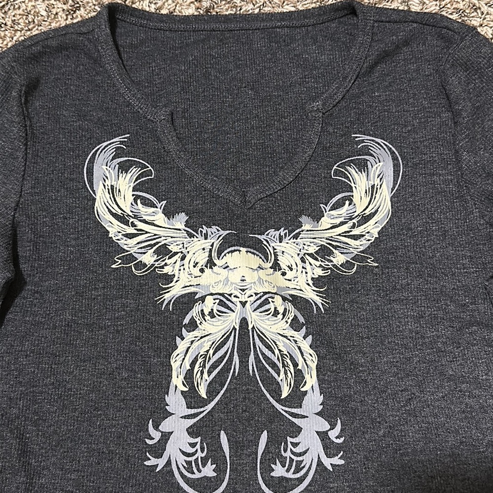 y2k butterfly crop top